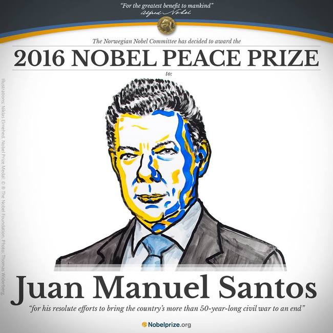 2016諾貝爾和平獎得主 哥倫比亞總統桑托斯 | 華視新聞