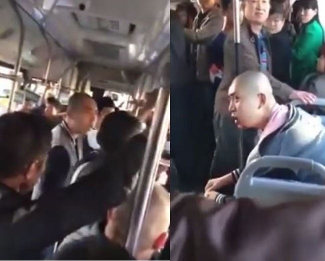 【影】陸光頭男猥褻女 公車上遭圍毆 | 華視新聞