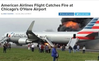 美國航空班機起飛前失火 乘客驚惶逃難