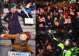 閨密干政 首爾3萬人抗議要朴槿惠下台