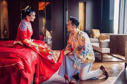 鍾麗緹懷第四胎北京出嫁 套上美人魚婚紗 | 柴視覺提供