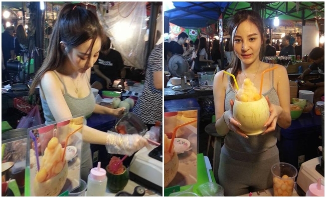 泰國正妹果汁姬 網友搶嚐"鮮榨"滋味 | 華視新聞