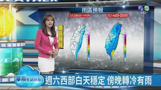 華視生活氣象 明天季風南下 後天晚上最冷
