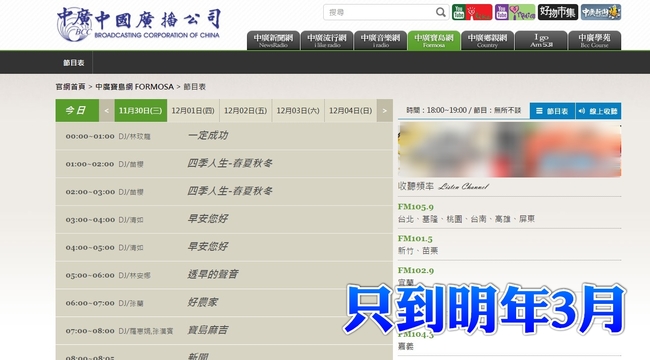 中廣寶島、音樂網掰了! NCC:明年3月停用 | 華視新聞
