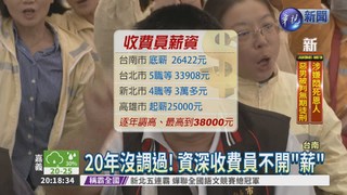 六都最低薪! 台南收費員抗議