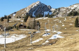 瑞士最暖11月 滑雪勝地"綠油油"的一片