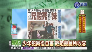 怨"父母偏心" 16歲兄殺死15歲妹