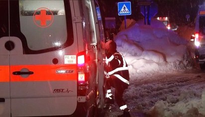 義大利強震釀雪崩 酒店遭覆蓋活埋30人! | (翻攝每日郵報)