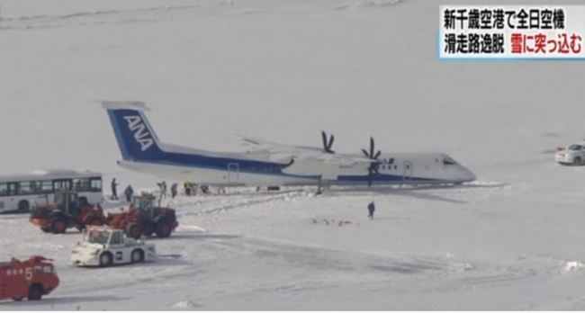 全日空班機北海道驚魂 衝出跑道撞進雪堆 | 華視新聞