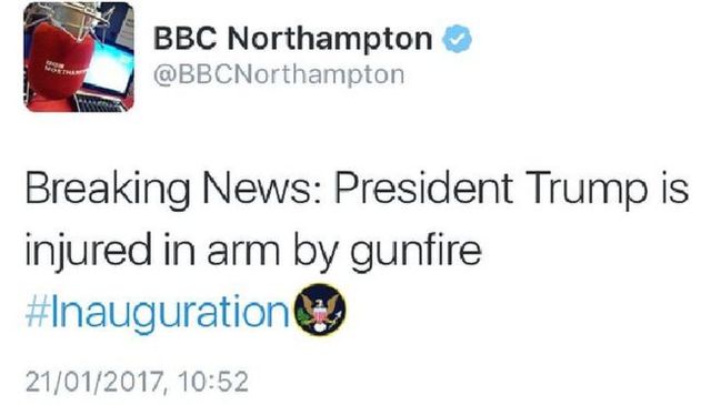 BBC推特帳號發文"川普遭槍殺" 官方稱被駭 | 華視新聞