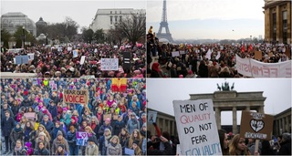 反川普遊行 全球數百萬婦女串連上街頭
