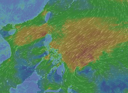 2017首颱?! 熱低壓最快周末生成"梅花"颱風 | 目前位在菲律賓東方的熱帶低壓(翻攝windytv)