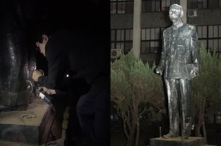 【華視最前線】輔大學生偷鋸蔣介石銅像 與警爆發衝突