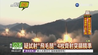 北韓試射4飛彈 金正恩親督導