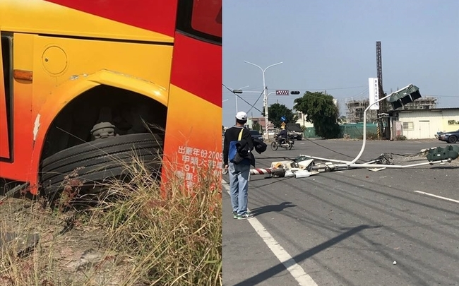 日統客運車禍 撞斷紅綠燈桿 | 華視新聞