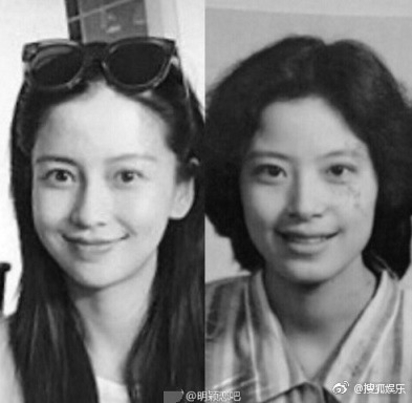 Angelababy媽媽舊照曝光 網友:美女基因會遺傳! | Angelababy(左)和媽媽年輕時的照片(右)對比，讓人驚艷都是大美人。翻攝自網路。