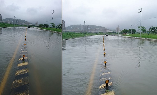 二重疏洪道積水逾30公分 用路人改道 | 華視新聞