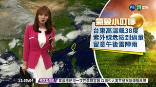 台東高溫飆38度 紫外線危險到過量