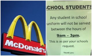 澳洲這間麥當勞 上午9點到下午3點不賣學生!
