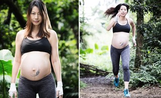 47歲丁寧 超強孕婦孕肚照又跑又跳【圖】