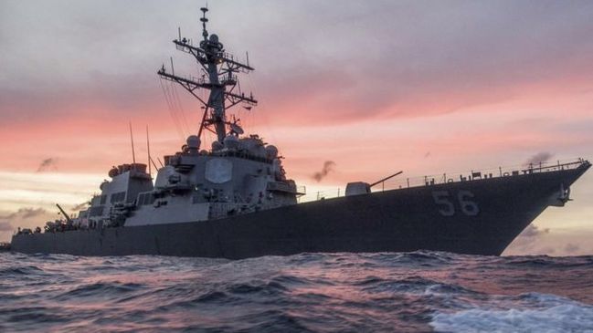 美國驅逐艦加坡外海撞商船 當局搜救中 | 華視新聞
