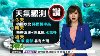 北台灣降雨機率高 東北風影響水氣多