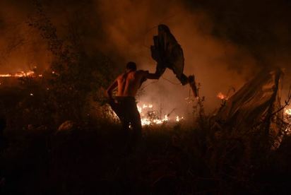 森林大火延燒不停 西.葡已確定36死 | 西班牙與葡萄牙森林大火(翻攝美聯社)