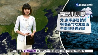 北台灣短暫陣雨 中南部多雲到晴
