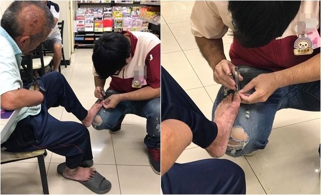 幫斷手翁剪腳指甲 超商店員獲讚"真正男神"！ | 華視新聞