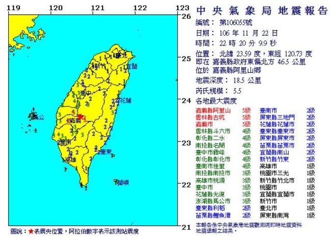【更新】阿里山地震規模5.5 高鐵一度停駛 | 華視新聞