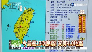 阿里山5.5地震 中南部都有感!