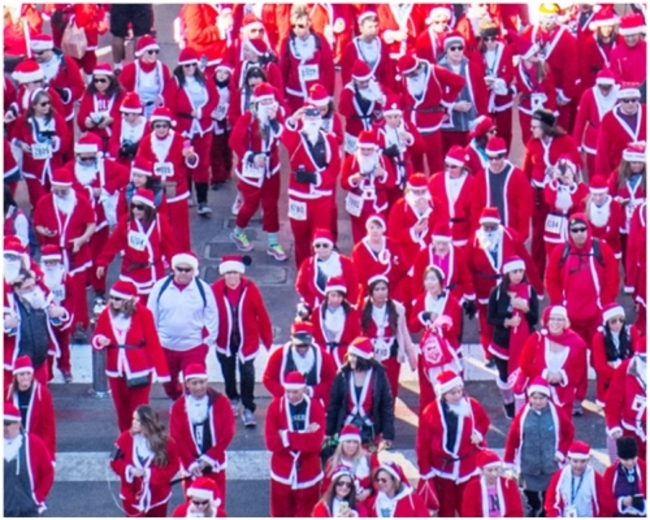 壯觀! 美拉斯維加斯9千聖誕老人"路跑" | 華視新聞
