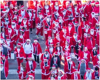 壯觀! 美拉斯維加斯9千聖誕老人"路跑"