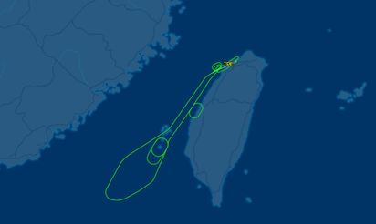 日籍乘客疑酒罪鬧事 華航班機緊急返航 | CI-835班機折返(翻攝Flightaware)