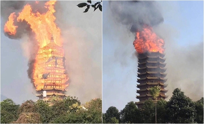四川靈官樓大火 300年歷史建物快燒毀! | 華視新聞