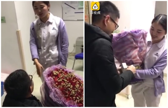 史上最快求婚! 他花10秒護士女友就答應了 | 華視新聞