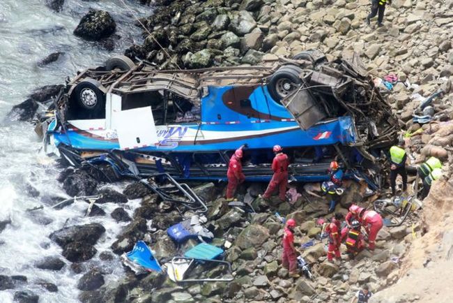 秘魯巴士墜80公尺山谷 傳至少36名乘客喪命 | 華視新聞