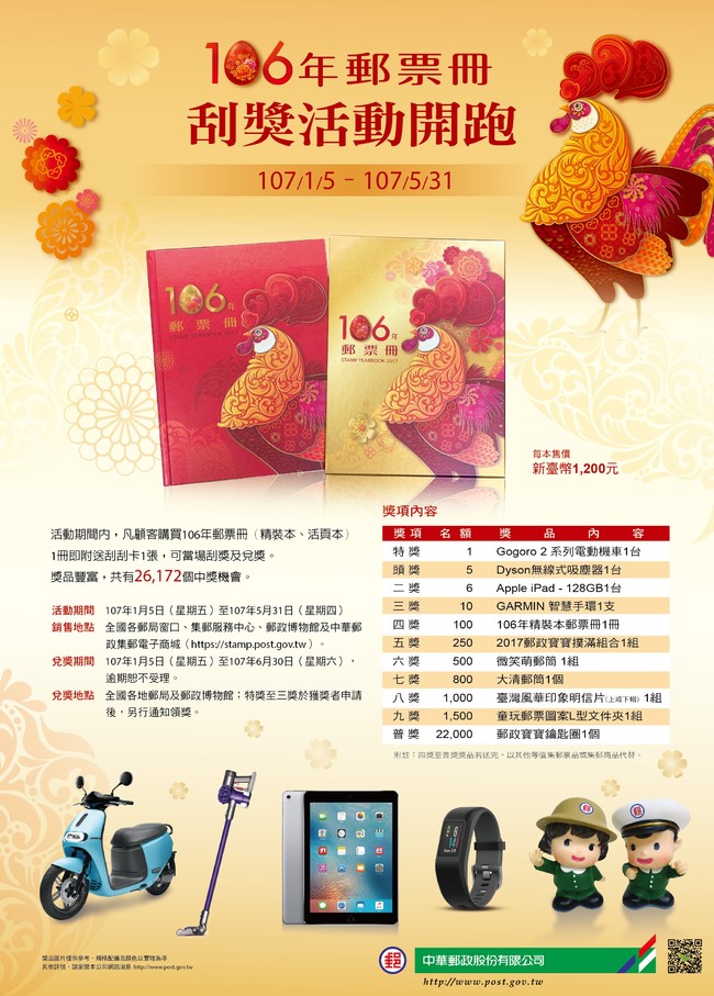 買郵冊送刮刮樂 獎項有Gogoro 2和 iPad | 華視新聞