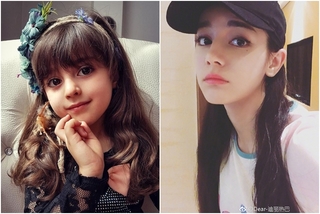 迪麗熱巴 8歲伊朗最美小女孩意外撞臉！