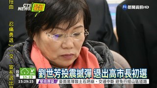 劉世芳宣布 退出高市長初選