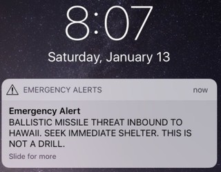 誤發"飛彈警報"要居民避難 夏威夷官方道歉