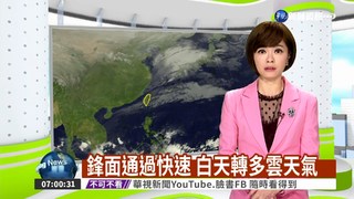 東北季風增強 北台灣清晨有雨