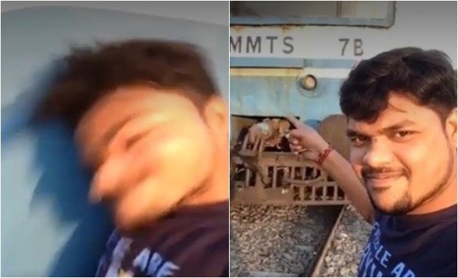 【影】印度男鐵軌旁自拍 算錯距離被火車撞飛! | 華視新聞