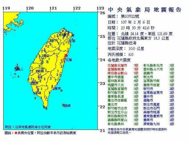 花蓮23:50地震規模6.0 宜花七級傳民宅倒塌 | 華視新聞