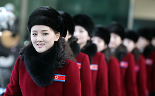 北韓啦啦隊 引發南韓媒體追逐熱潮