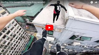 【影】香港高樓屋頂「跑酷」 第一人視角"看了心癢癢"