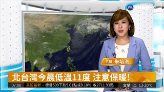 北台灣今晨低溫11度 注意保暖!