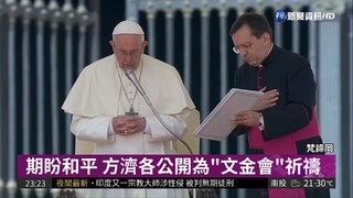 盼和平降臨 教宗為"文金會"祈禱