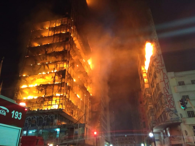 惡火釀禍! 巴西24層舊大樓崩塌 1死3失蹤 | 華視新聞