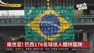 瘋世足! 巴西176名球迷人體拼國旗
